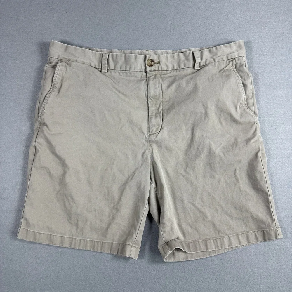 Vineyard Vines Mens Shorts Breaker 38‎ Khaki Cotton Flat Front Chino Golf Casual